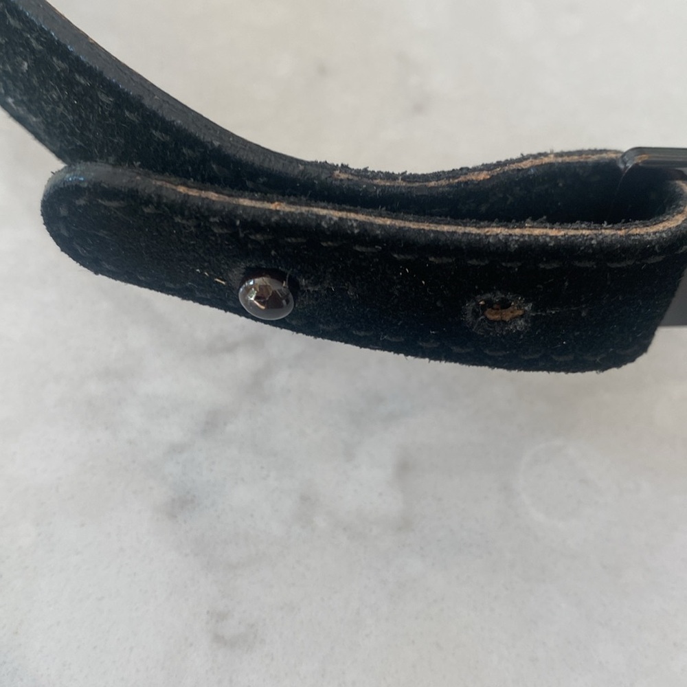 Very Rare Vintage Gucci Metal and Suede Belt Size 75 (30”) With Dust Bag - Picture 4 of 6